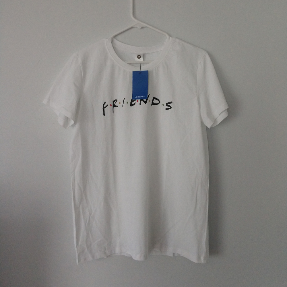 Lookface Friends White T-Shirt - L - NWT